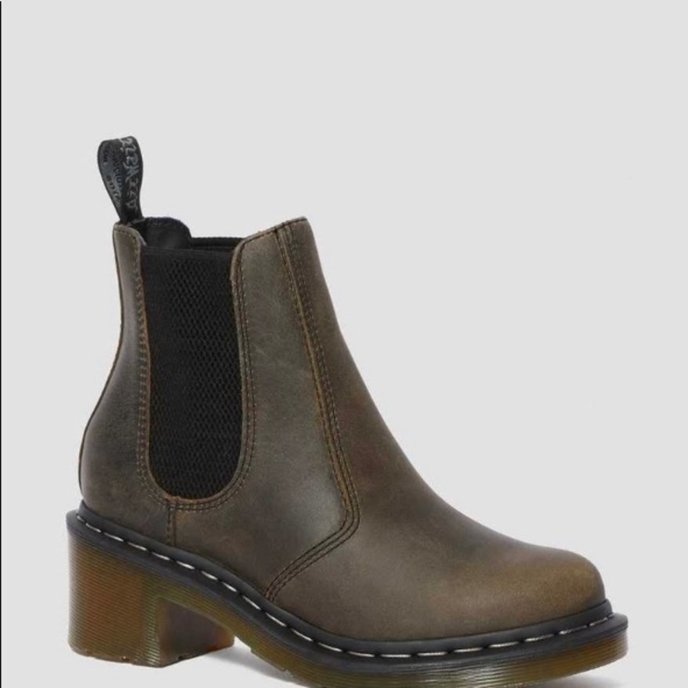Dr. Martens Cadence Greenland Heeled Slip-On Chelsea Ankle Boots Brown 8